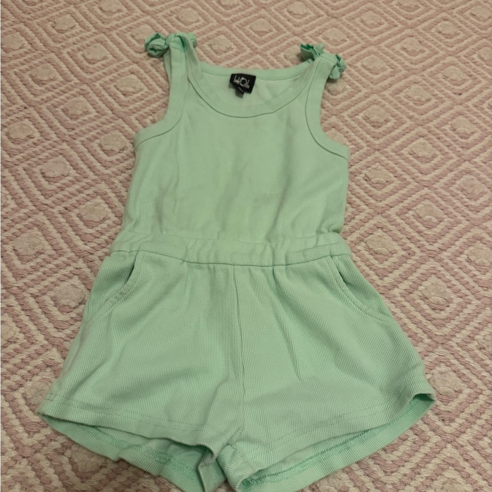 Little Olin Kids Mint Green Romper 4/5T